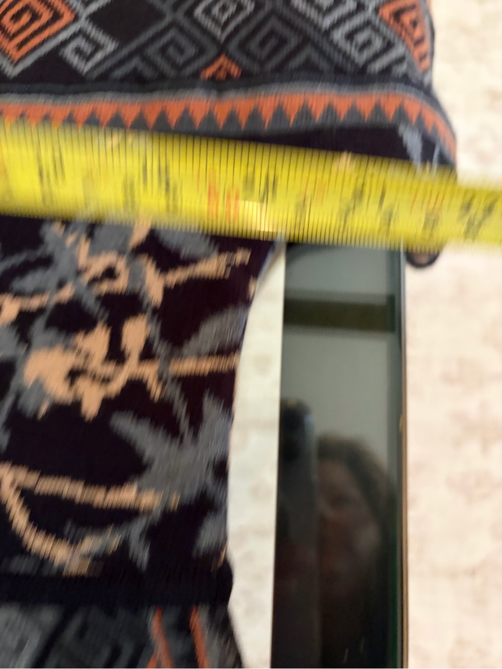 Peruvian Connection Black Midi Dress with Rust and Light Blue Accents - Picture 11 of 11